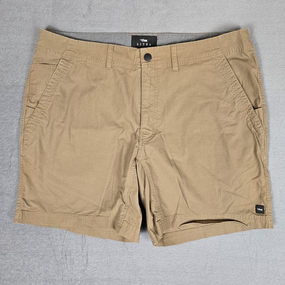 Sitka Shorts Mens 38 Brown Ripstop Stretch Hiking Utility 600291 Fishing Outdoor